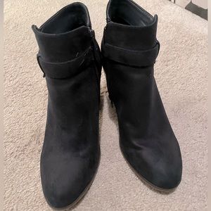 Navy Blue zip up booties